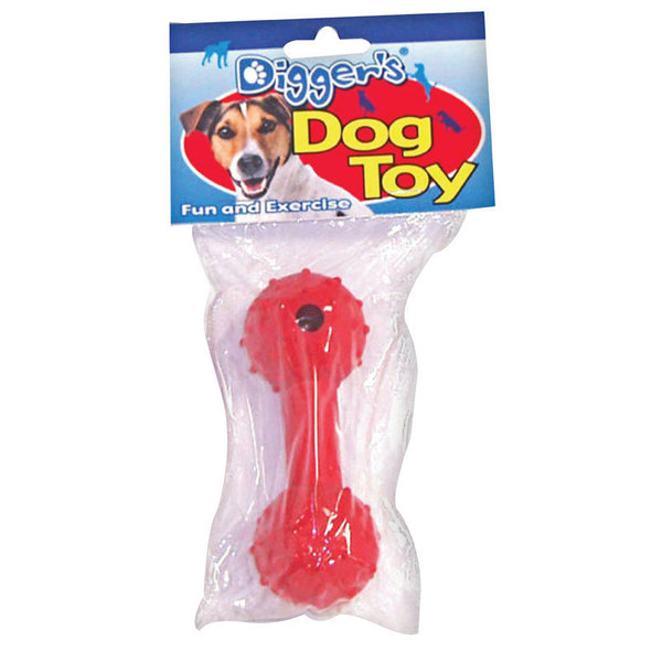 Diggers Rubber Dumbell Dog Toy A00259
